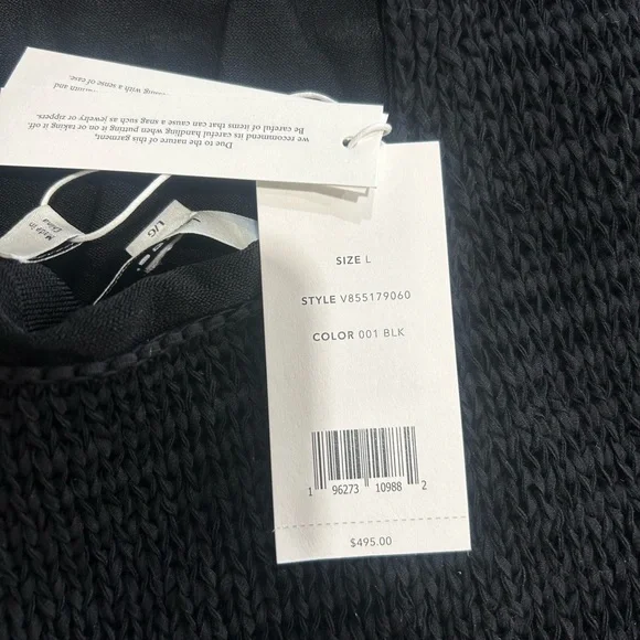 Vince textured tank Dress Size L Black NWT - Picture 6 of 7